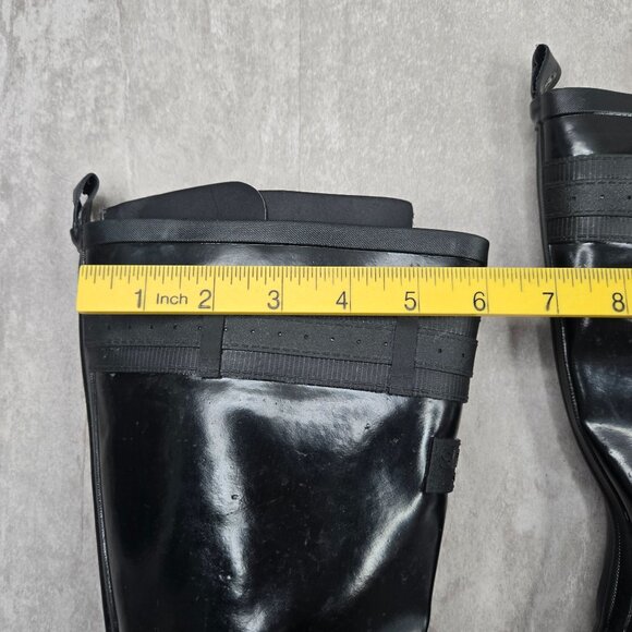 Sperry Rain Boots Black Rubber Fleece Lined Outdoor Equestrian Midcalf Size 7 - Picture 10 of 12